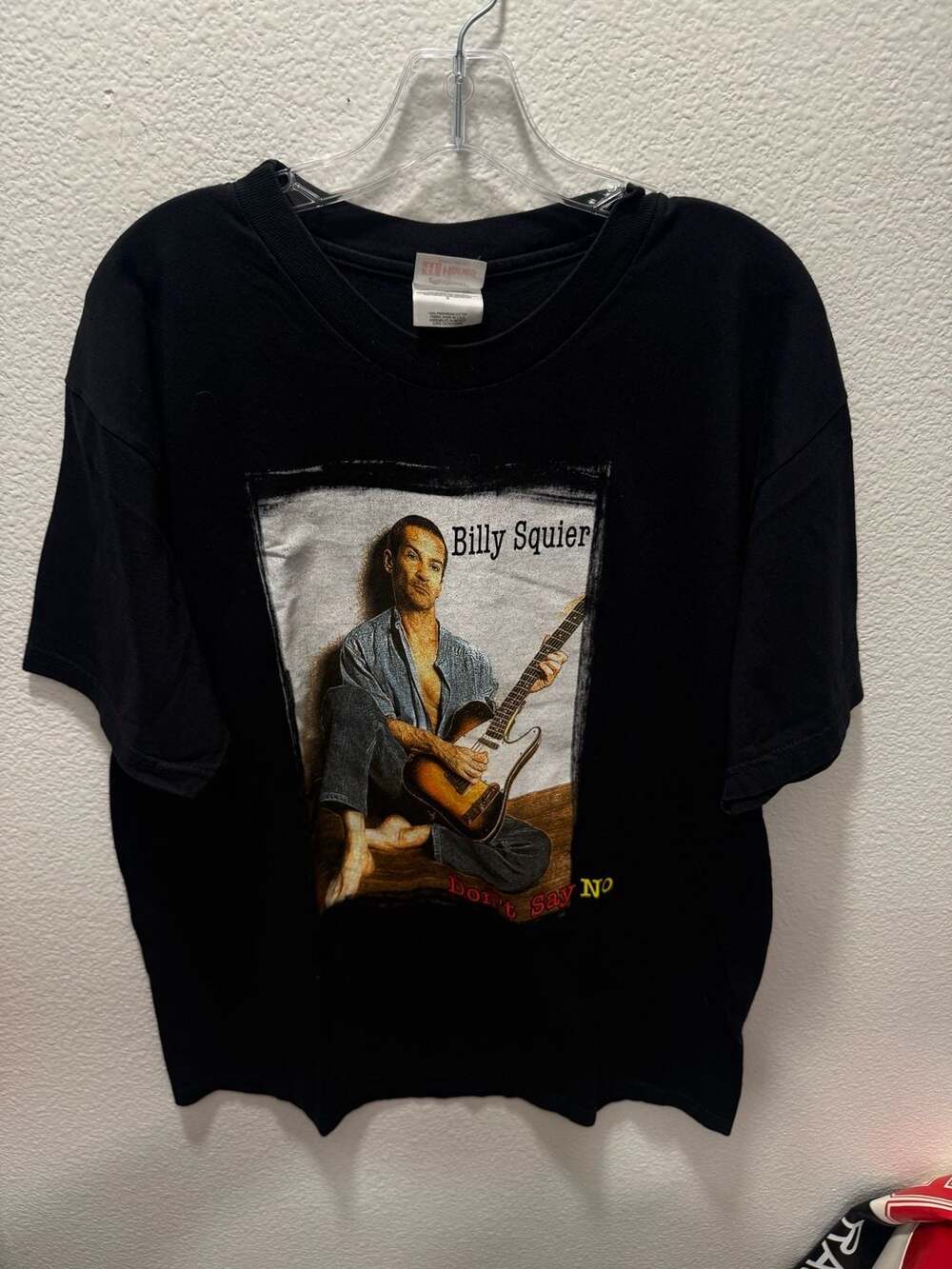 Stedman by Hanes Billy Squier Don't Say No Tour T-Shirt Size L Black